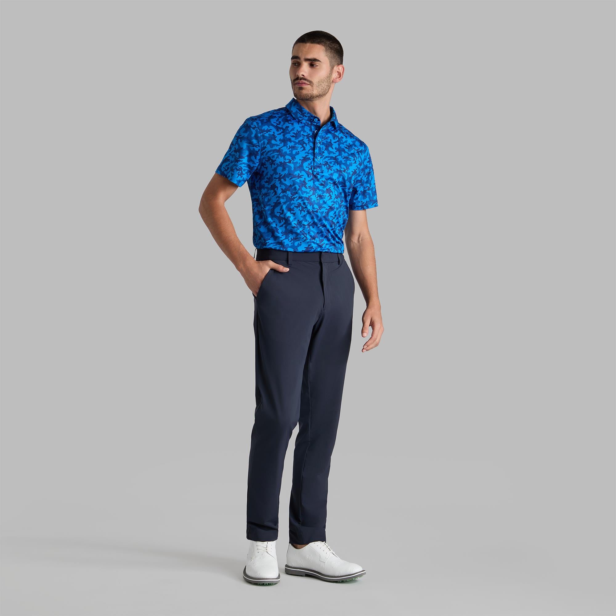 G/FORE Mapped Icon Camo Tech Jersey Mens Golf Polo Lisbon